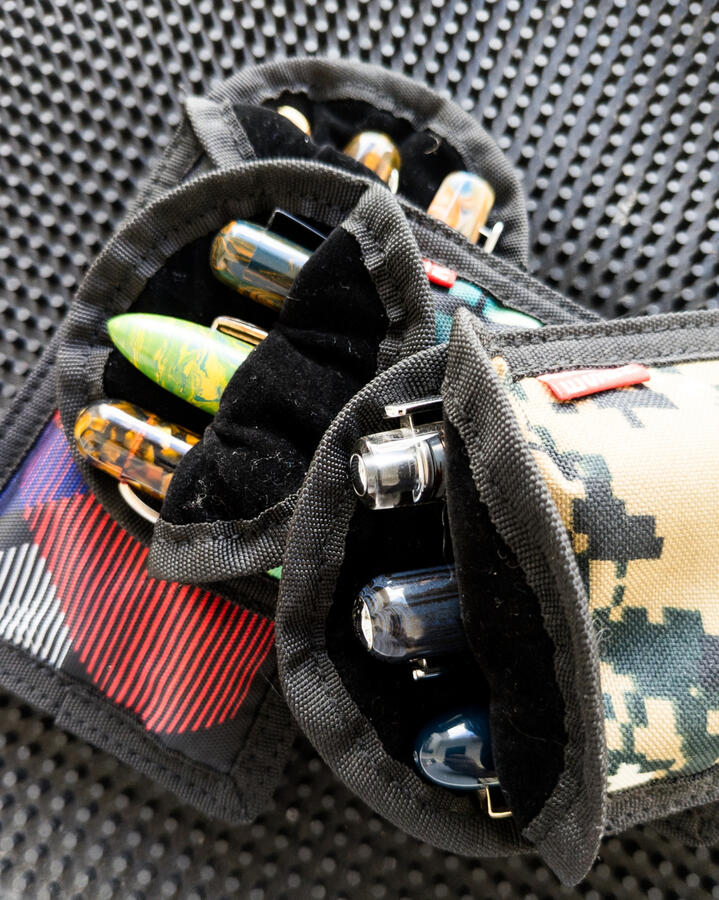 How pens fit - Rugged Pen Pouches